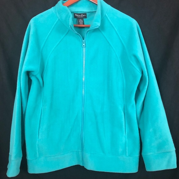 Stephanie Rogers| Teal Fleece Jacket - Picture 1 of 6